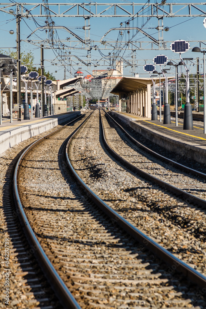 train tracks near the station