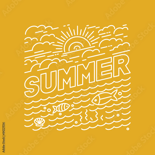 Vector summer poster