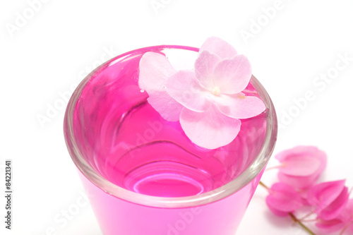 Pink flower honeydew.