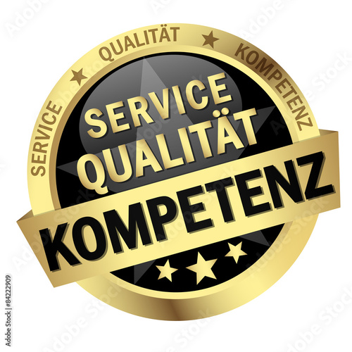 Button with Banner SERVICE QUALITÄT KOMPETENZ