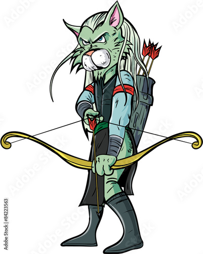 Cartoon elf warrior