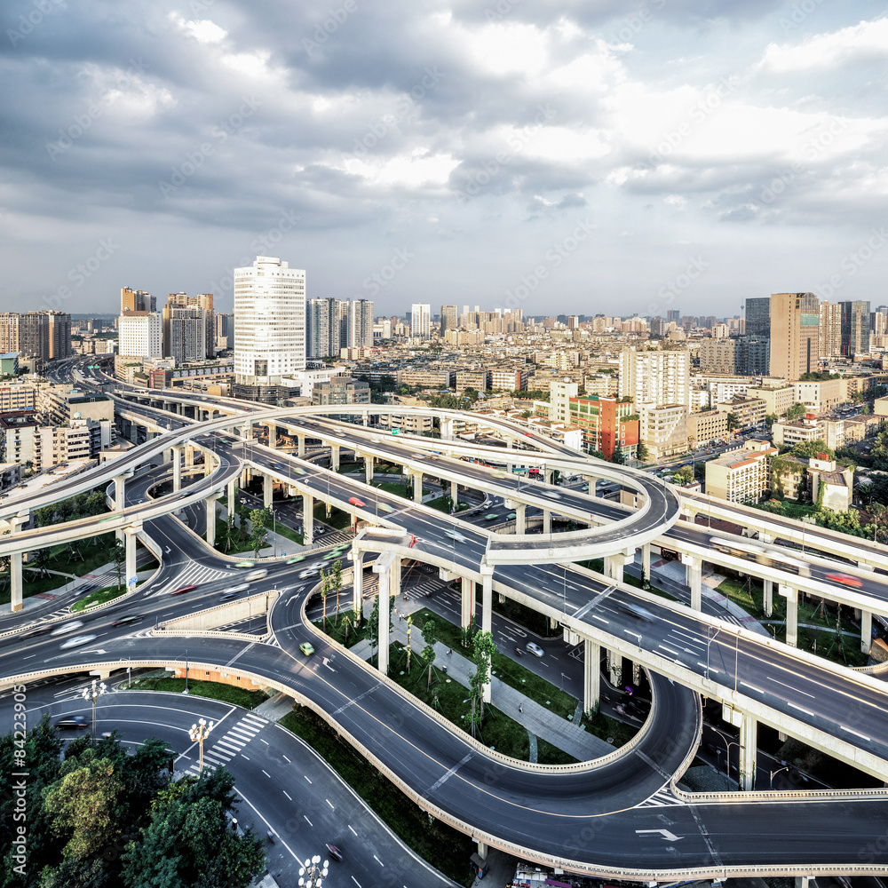skyline and elevated roads skyline and elevated roads