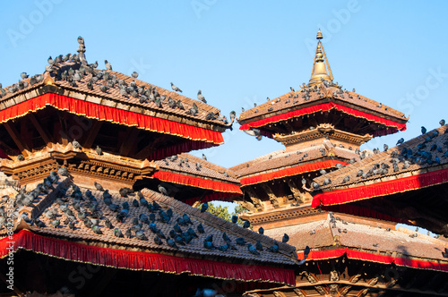 Kathmandu Durbar Square temple roofs 
