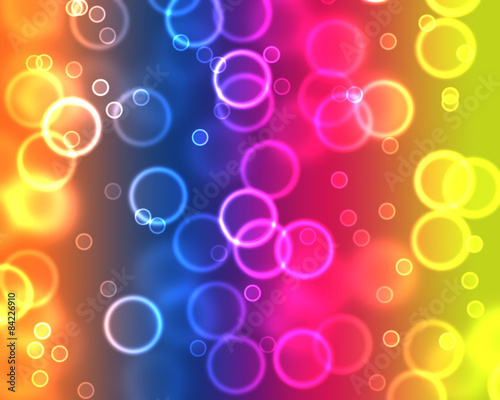 Multicolored bokeh abstract light background
