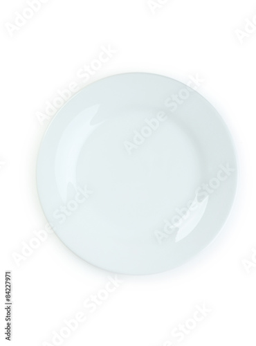 Empty white bowl isolated on white