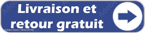 bouton livraison et retour gratuit