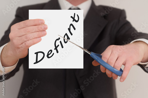 Defiant, determined man healing bad emotions