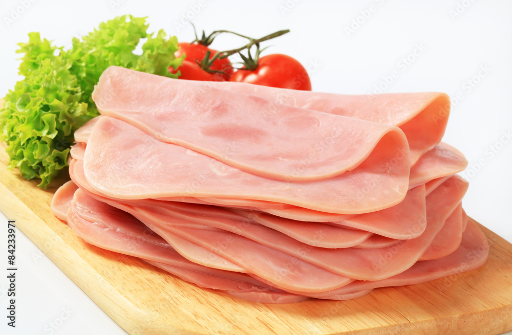 Thinly sliced ham Thinly sliced ham
