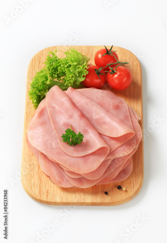 Thinly sliced ham