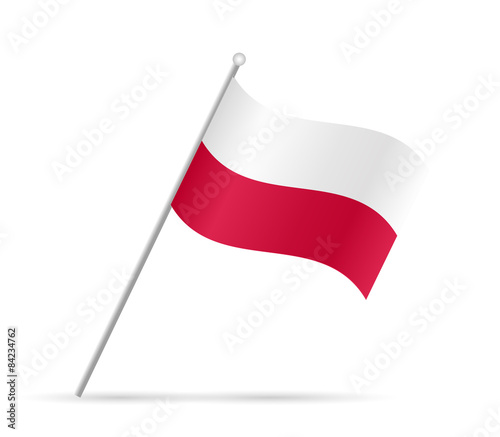 Obraz na plátně Poland Flag Illustration