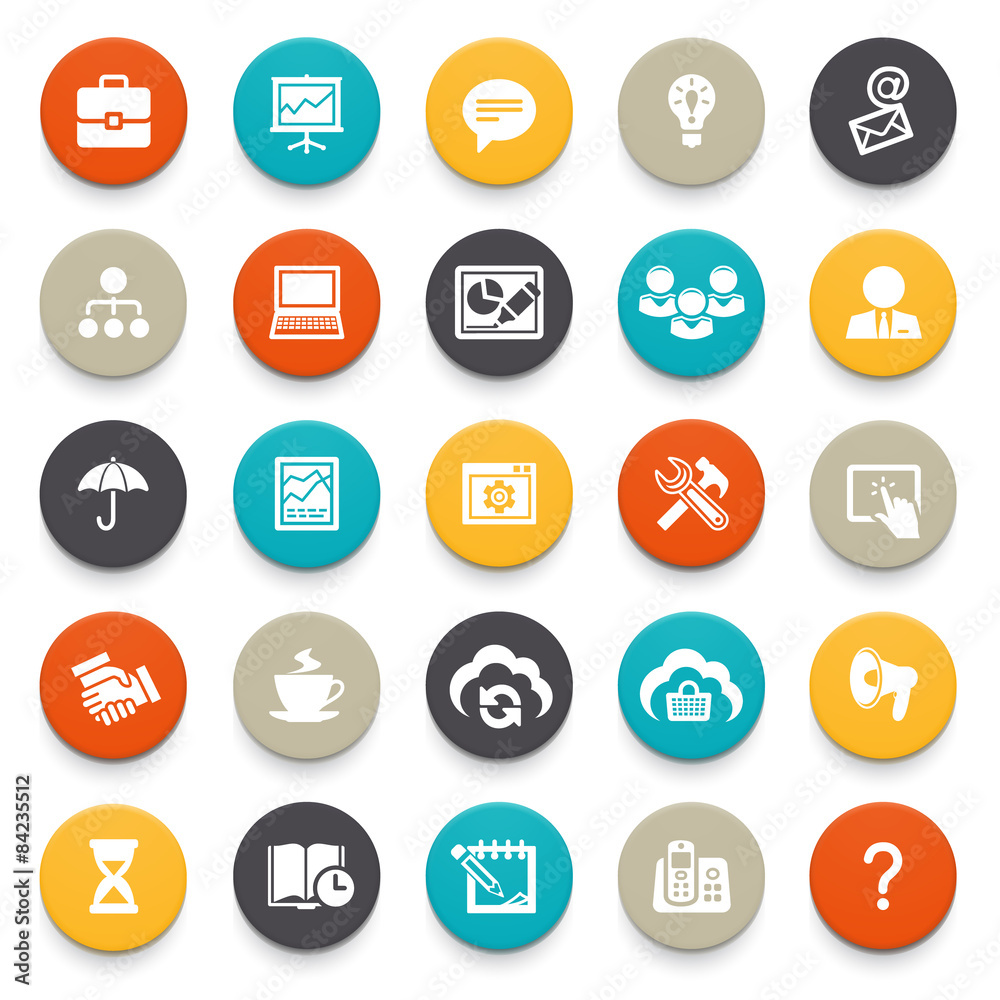 Business and finance icons. Business and finance icons.