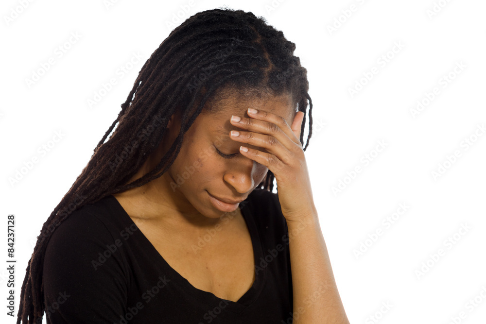 Model hiding face shame Model hiding face shame