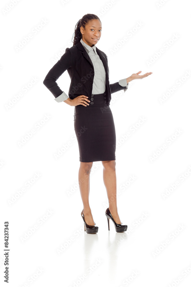 Model isolated hand gesture presenting Model isolated hand gesture presenting
