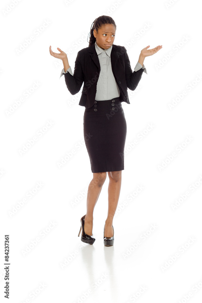 Model isolated puzzled Model isolated puzzled