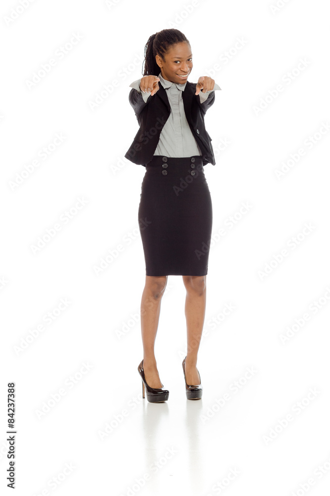 Model pointing to camera Model pointing to camera