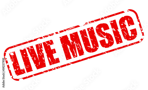 Live music red stamp text
