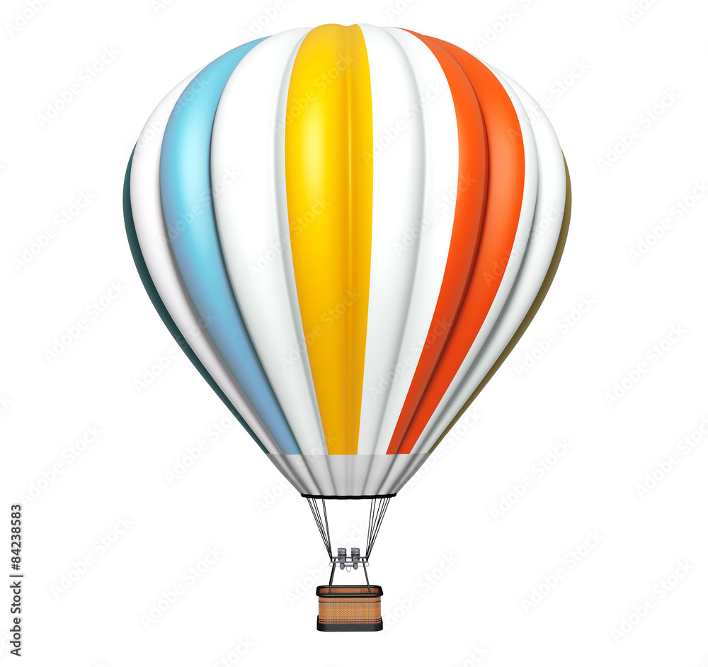 Colorful Hot Air Balloon in Flight Colorful Hot Air Balloon in Flight