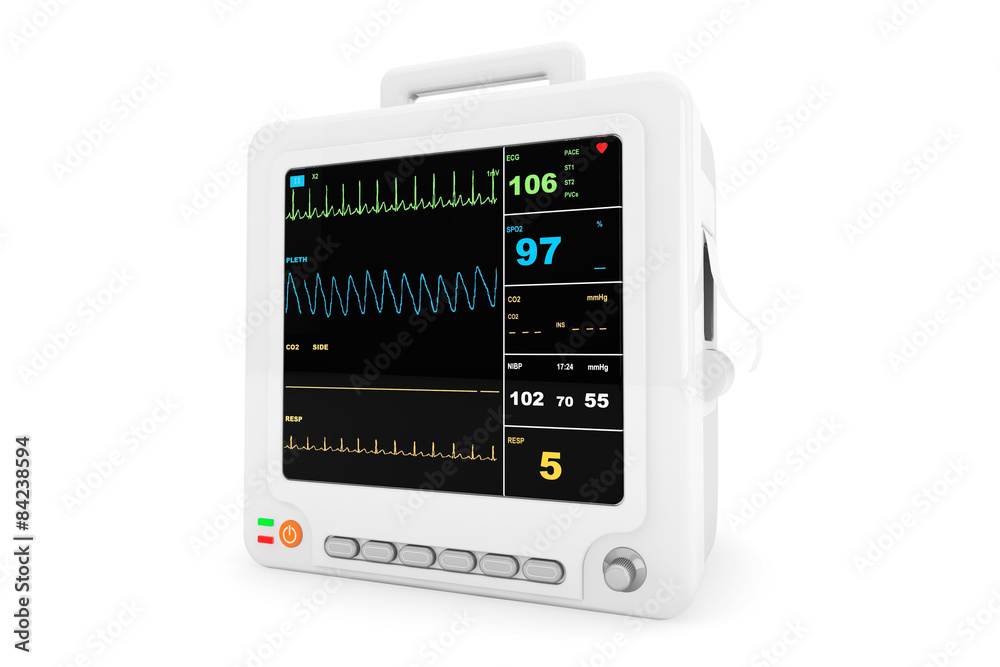 Health care portable cardiac monitoring equipment