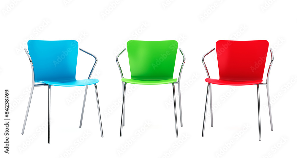 Obraz premium Colorful plastic chairs