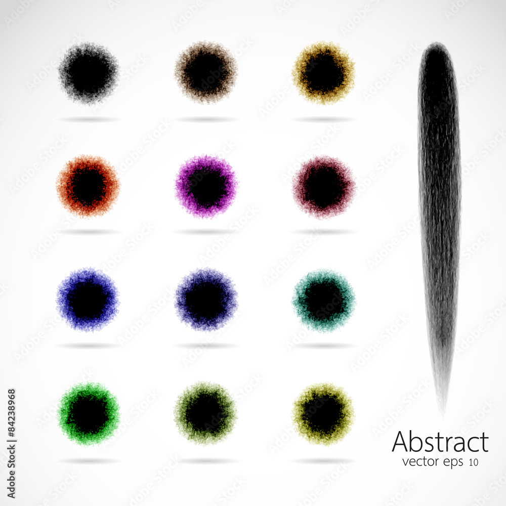 Obraz premium Vector brush strokes on white background