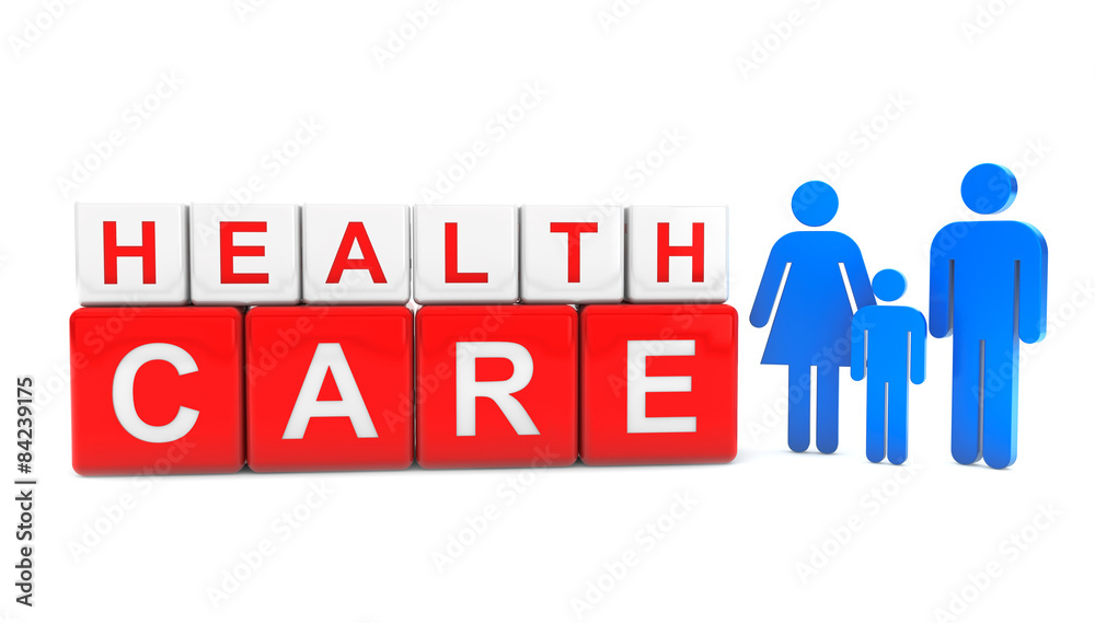 Health Care Cubes with Persons Family Health Care Cubes with Persons Family