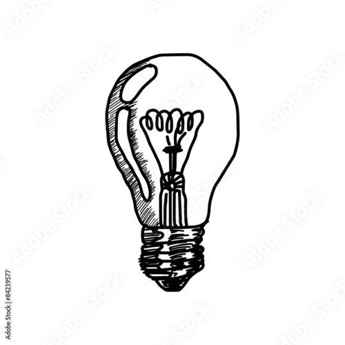 doodles of light bulb icon