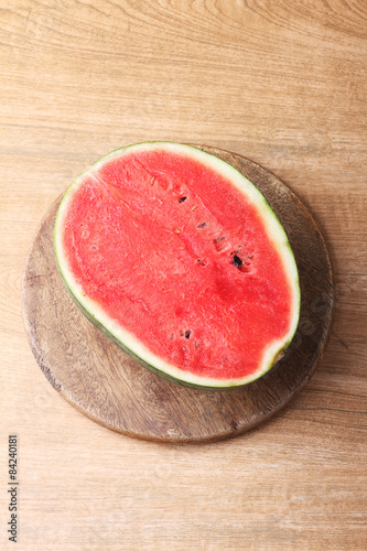 watermelon on wooden background