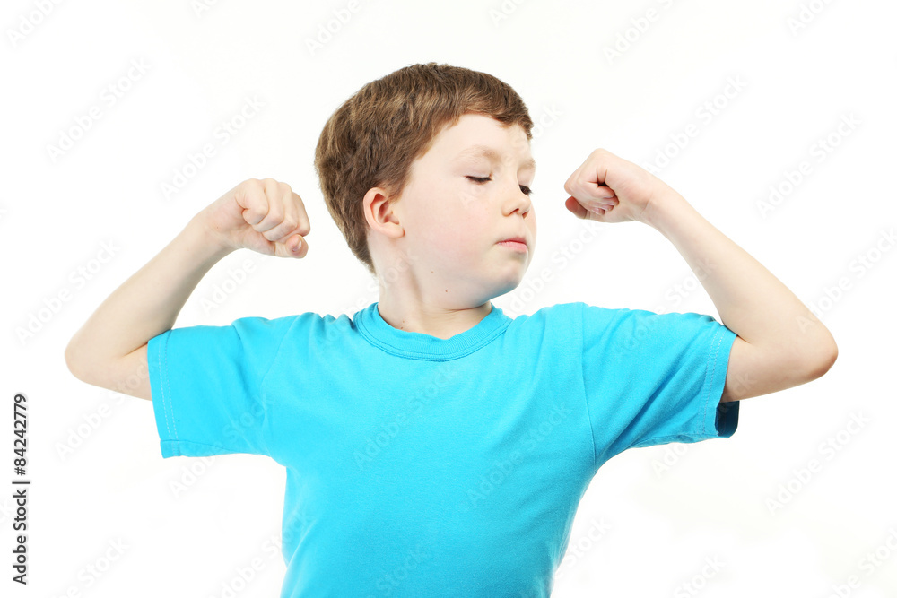 Portrait of beautiful little boy isolated on white Portrait of beautiful little boy isolated on white