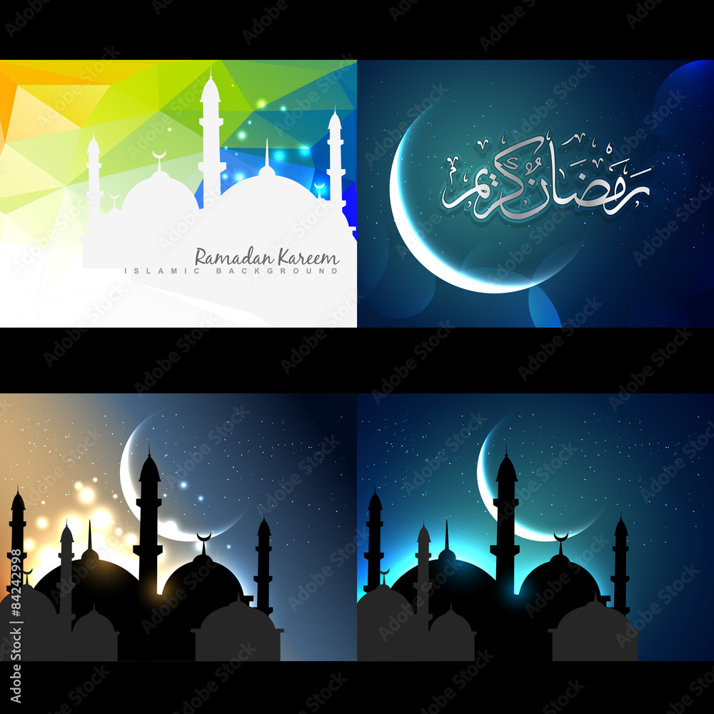 vector attractive set of ramadan kareem festival background illu vector attractive set of ramadan kareem festival background illu
