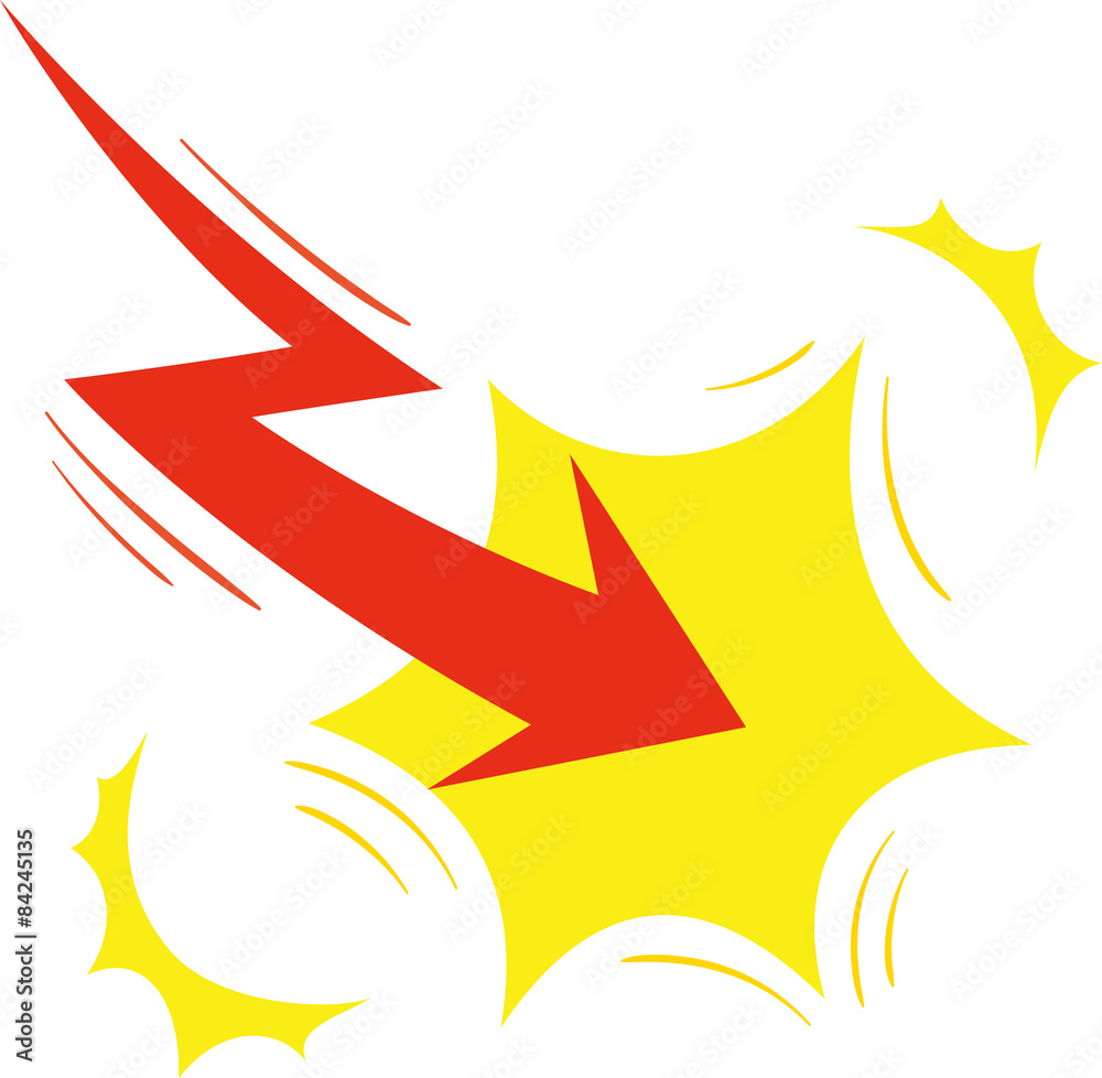 衝撃 直撃する矢印のイメージ Stock Vector Adobe Stock
