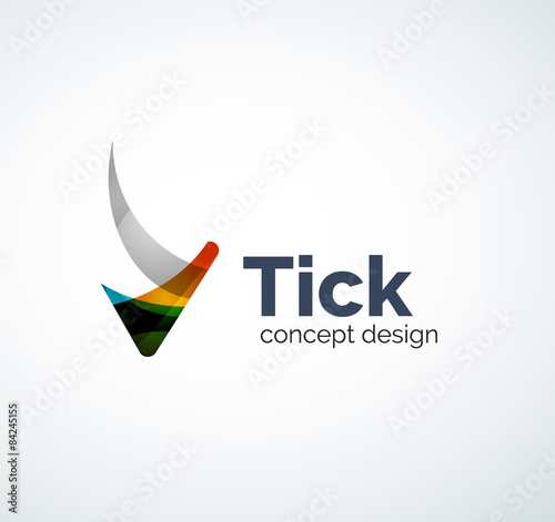 Abstract tick logo design