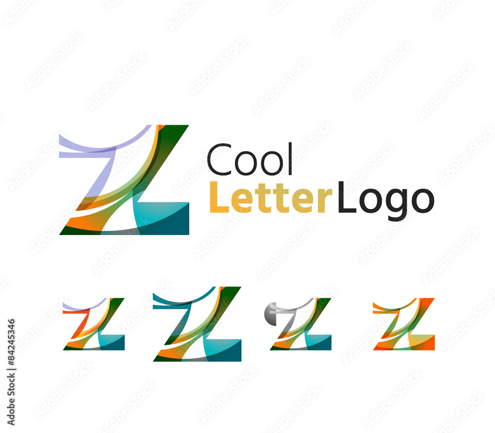Set of abstract Z letter company logos. Business icons Set of abstract Z letter company logos. Business icons
