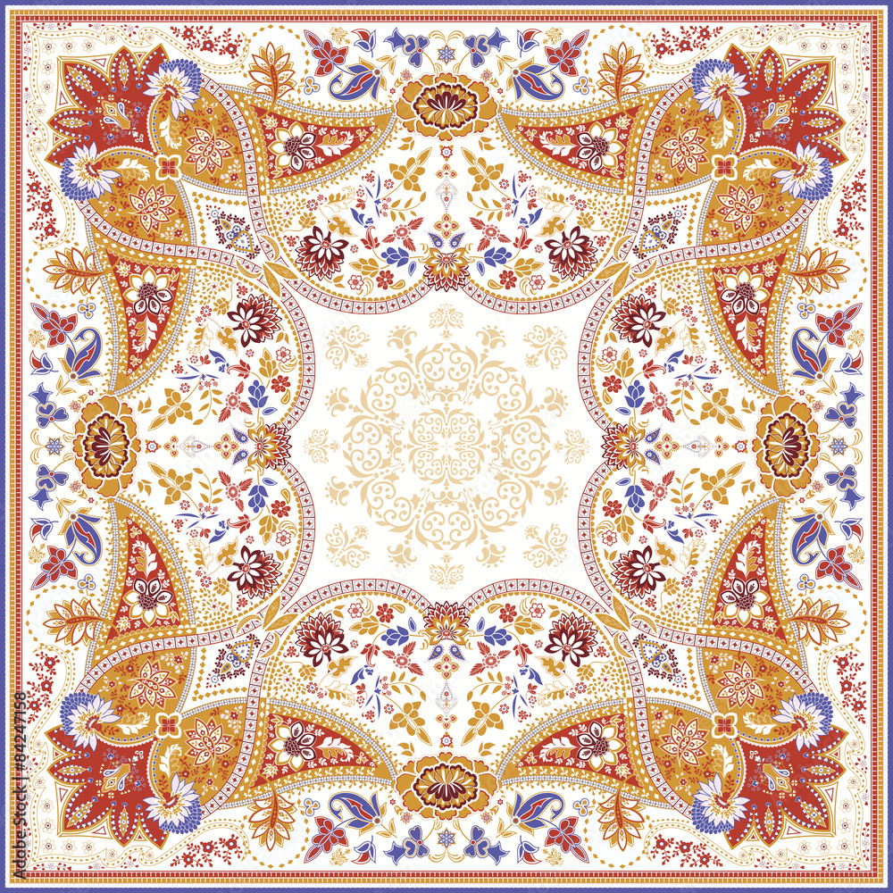 Naklejka premium Elaborate scarf design 