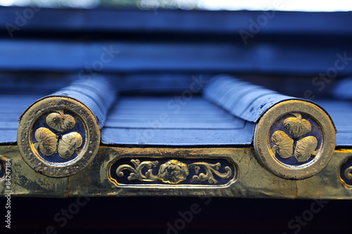Golden Japanese Roof Sigils of Shogun dynasty.