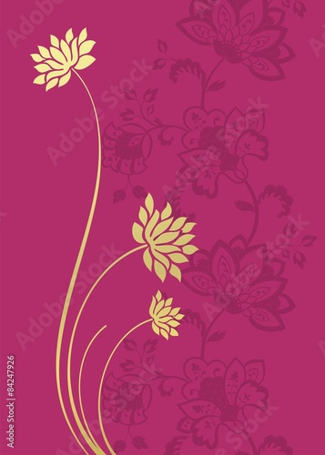 water lilies, wedding card design, India