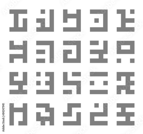Set of alien alphabet