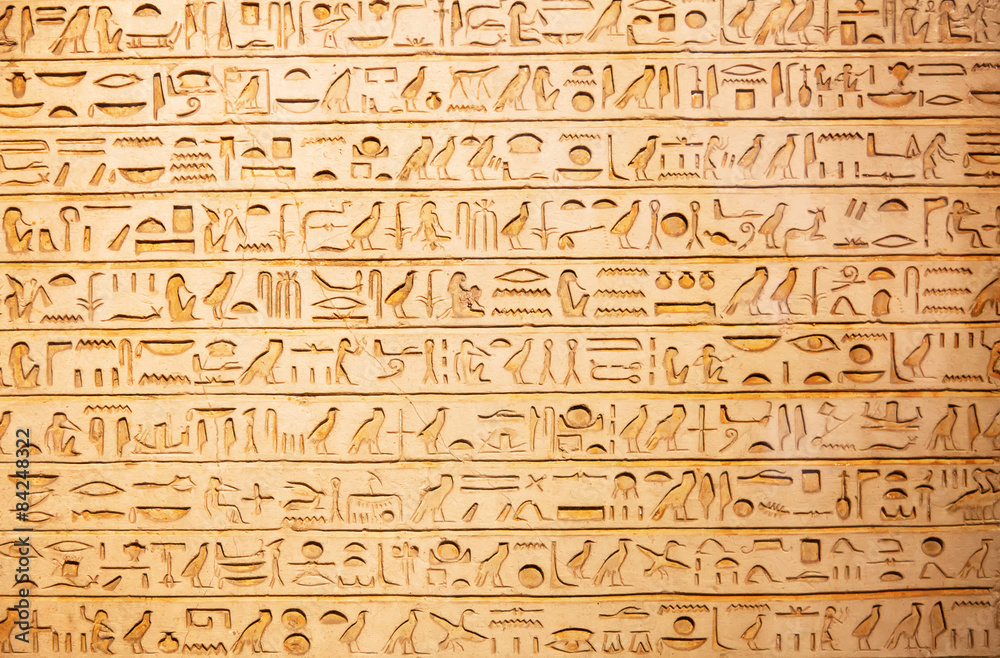 Obraz premium Hieroglyphs on the wall
