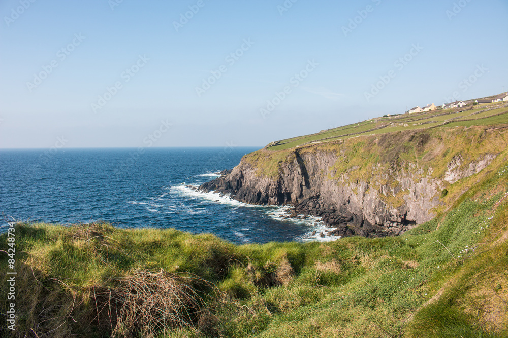 Panoramic View of Cliffs at Dunbeg Fort near Ventry Ireland
