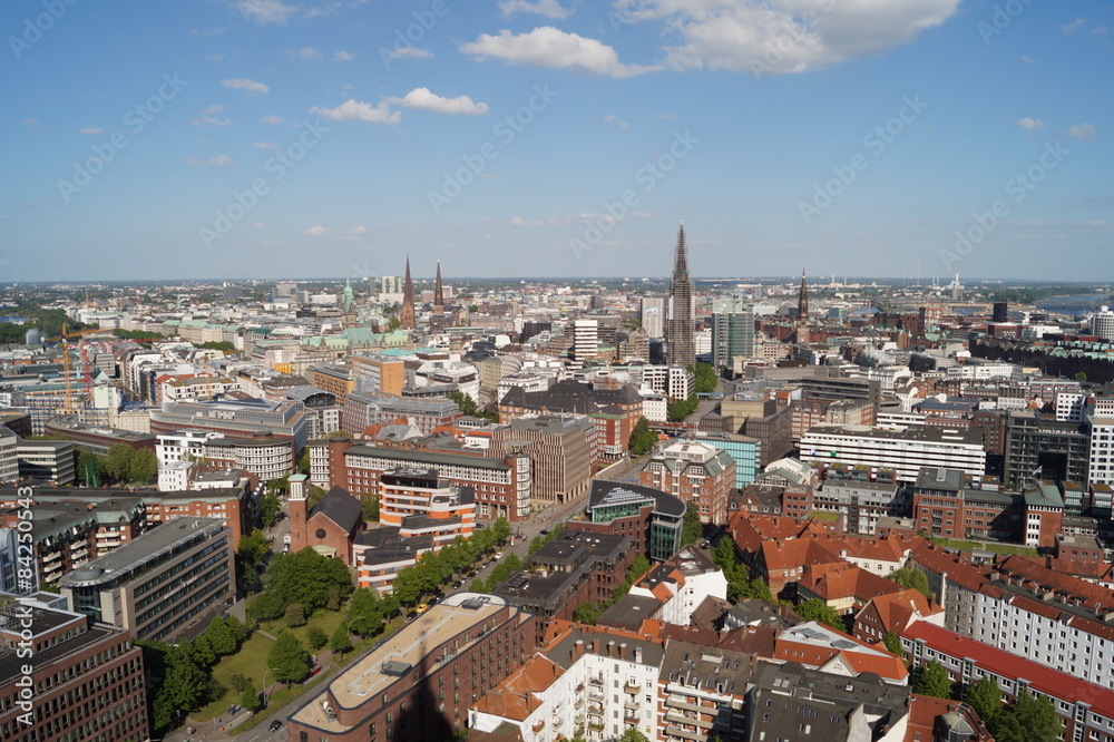 Blick über Hamburg vom Michel