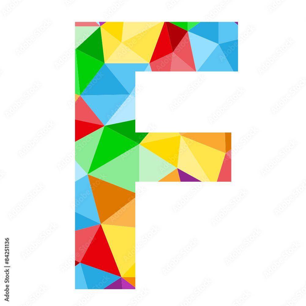 VECTOR POLYGON ALPHABET ICONS (letter F) VECTOR POLYGON ALPHABET ICONS (letter F)