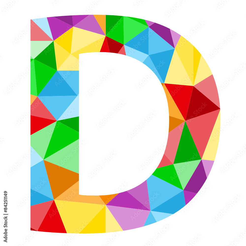 VECTOR POLYGON ALPHABET ICONS (letter D) VECTOR POLYGON ALPHABET ICONS (letter D)