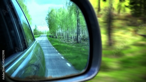 Driving through the countryside