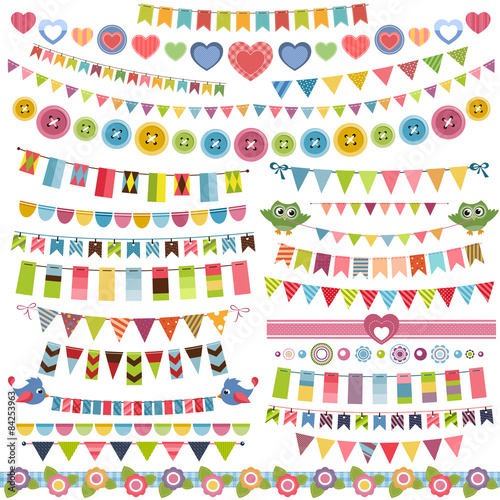 Cute bunting and garland set