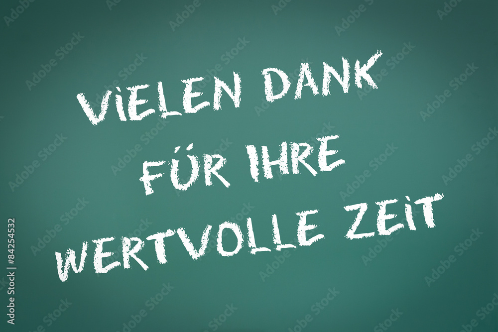 vielen Dank für Ihre wertvolle Zeit Stock Photo Adobe Stock