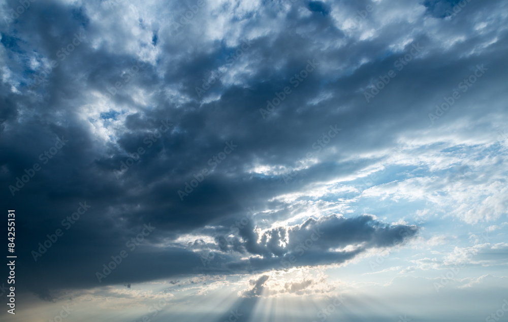 Dramatic sunset sky with dark clouds. Dramatic sunset sky with dark clouds.