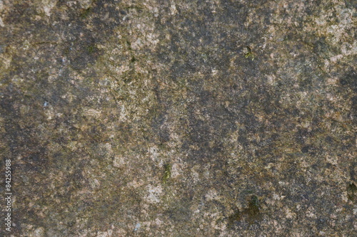 Granit dunkel mit Moos bewachsen