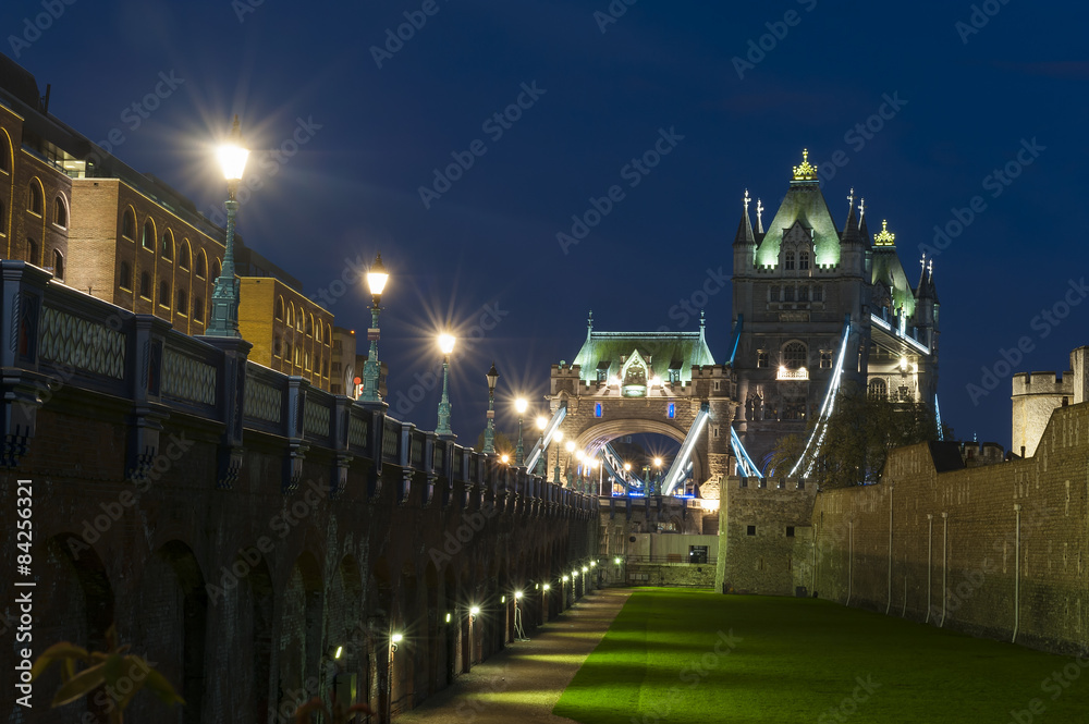 Tower bridge by night