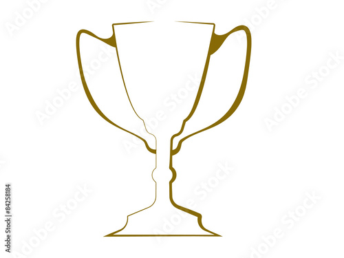 golden trophy vector symbol of the prize illustration