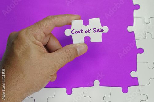 Cost of Sales Text - Business Concept
