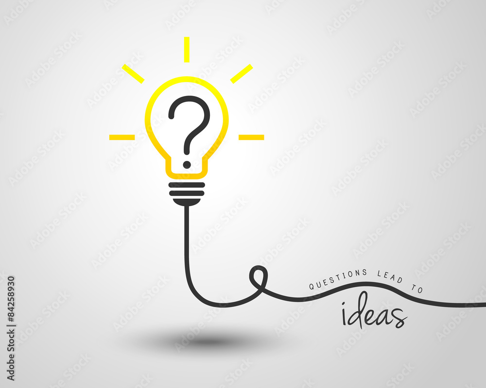 Light bulb with question mark as idea and solution symbol Stock Vector |  Adobe Stock